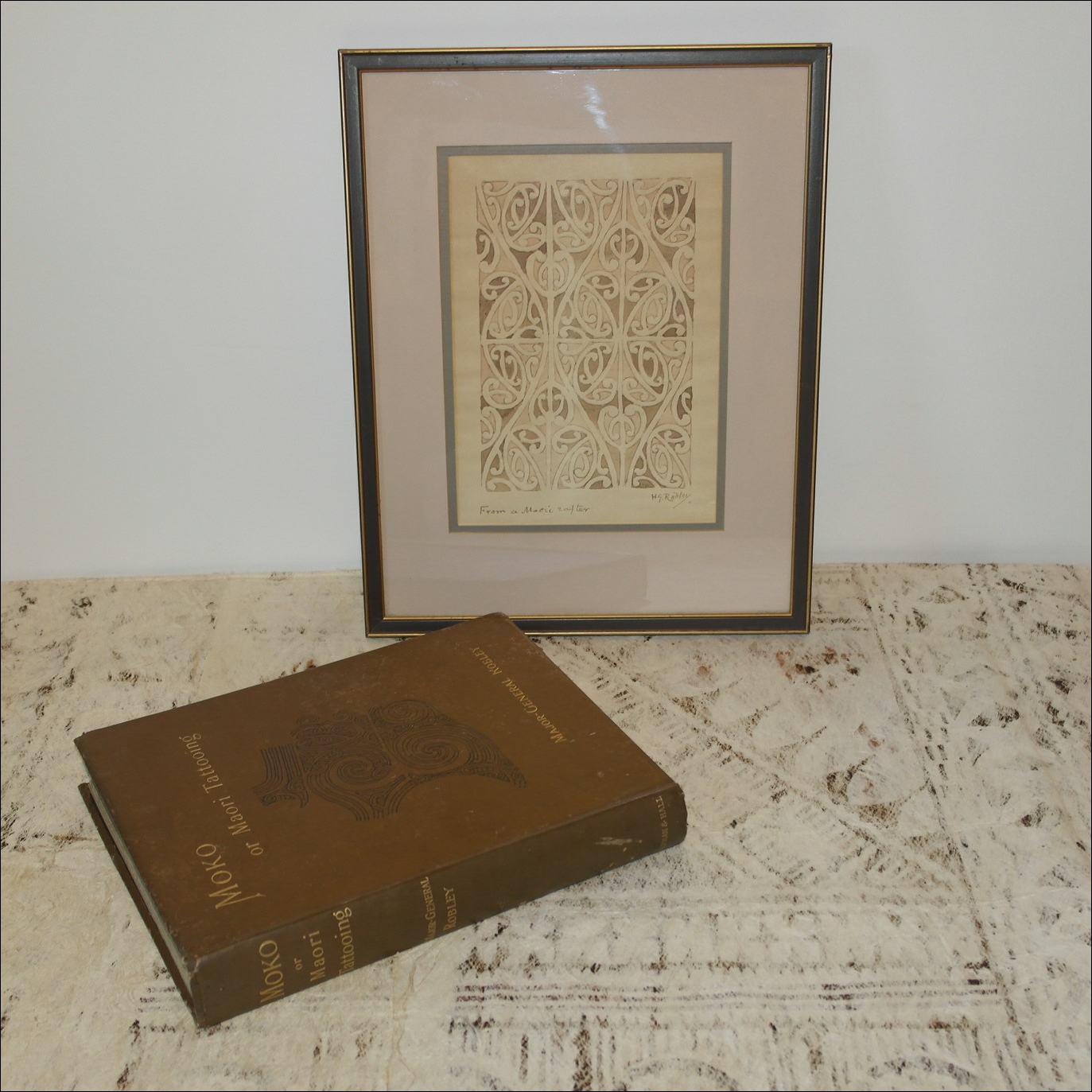 General Horatio Gordon Robley 19th century watercolour, Maori 19th century rafter, 19th century Maori