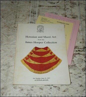 Hawaiian & Maori Art from the James Hooper Collection, Christies, 1979, Tribal art reference books, Maori art reference books, Fijian art reference books