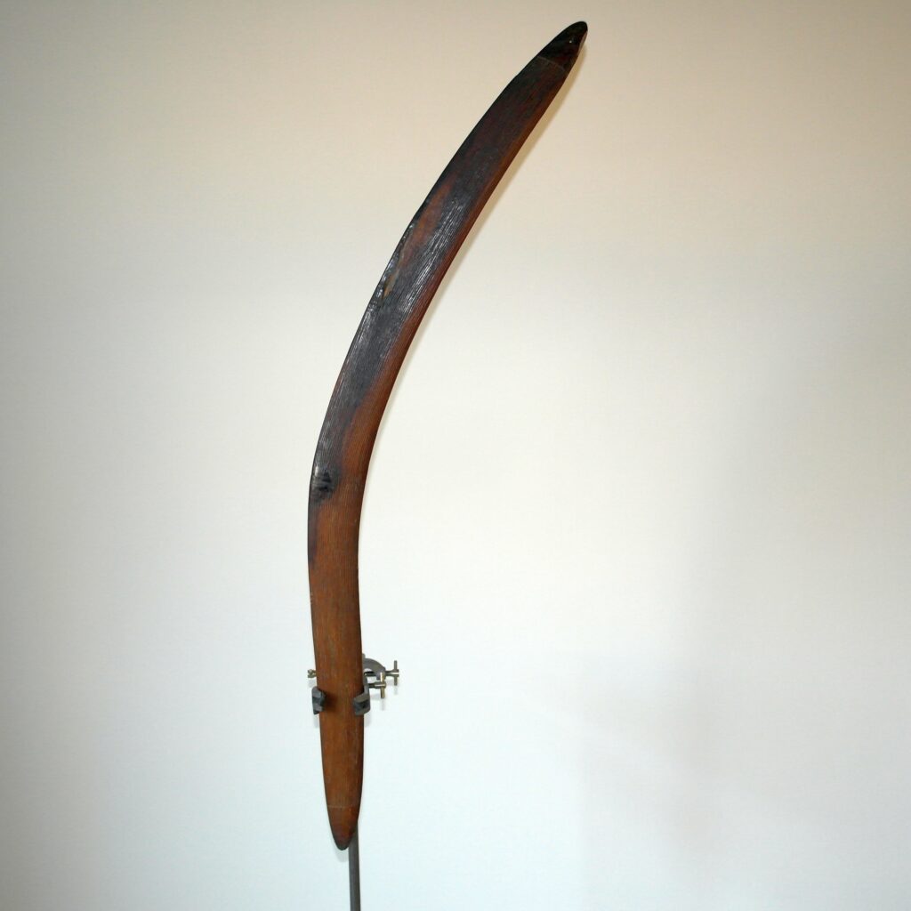 19th century Aboriginal boomerang, antique aboriginal weapon, antique aboriginal bomerang, antique 19th century Aboriginal club, Australian Aboriginal artifact