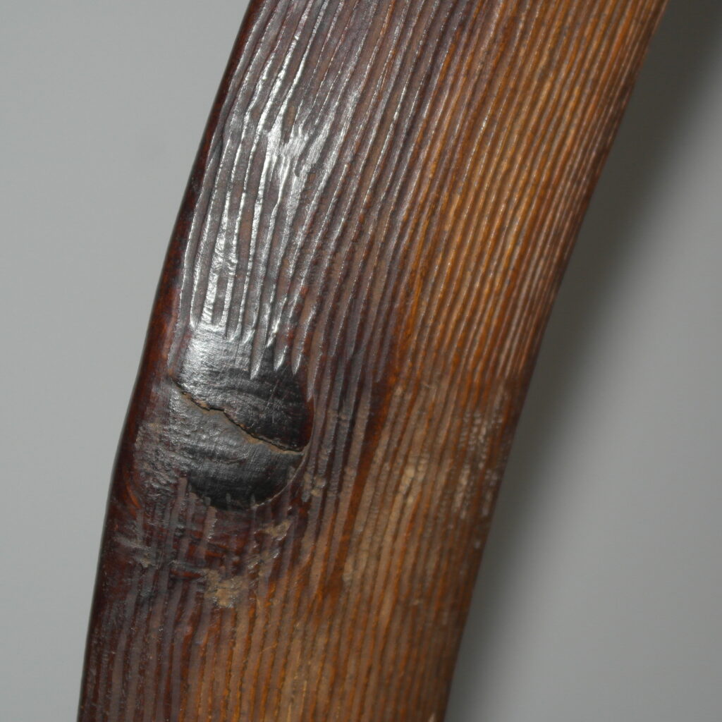 19th century Aboriginal boomerang, antique aboriginal weapon, antique aboriginal bomerang, antique 19th century Aboriginal club, Australian Aboriginal artifact