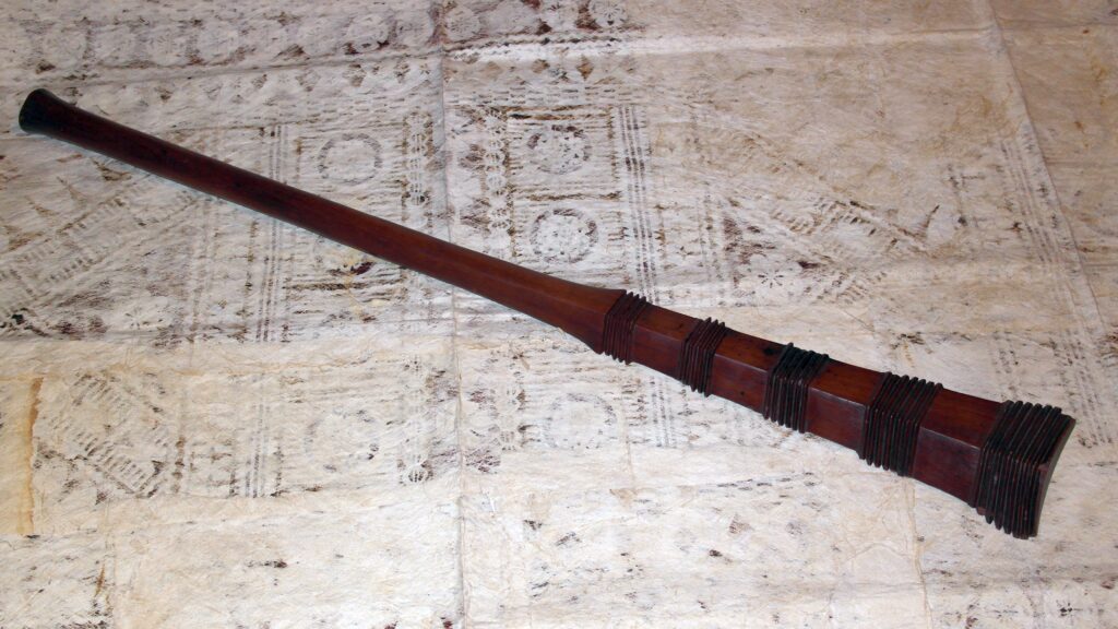 19th century Samoan club, Samoan coconut stalk club, uatongi, Samoan tribal art antiques and weapons gallery, 19ème siècle Samoan massue de guerre
