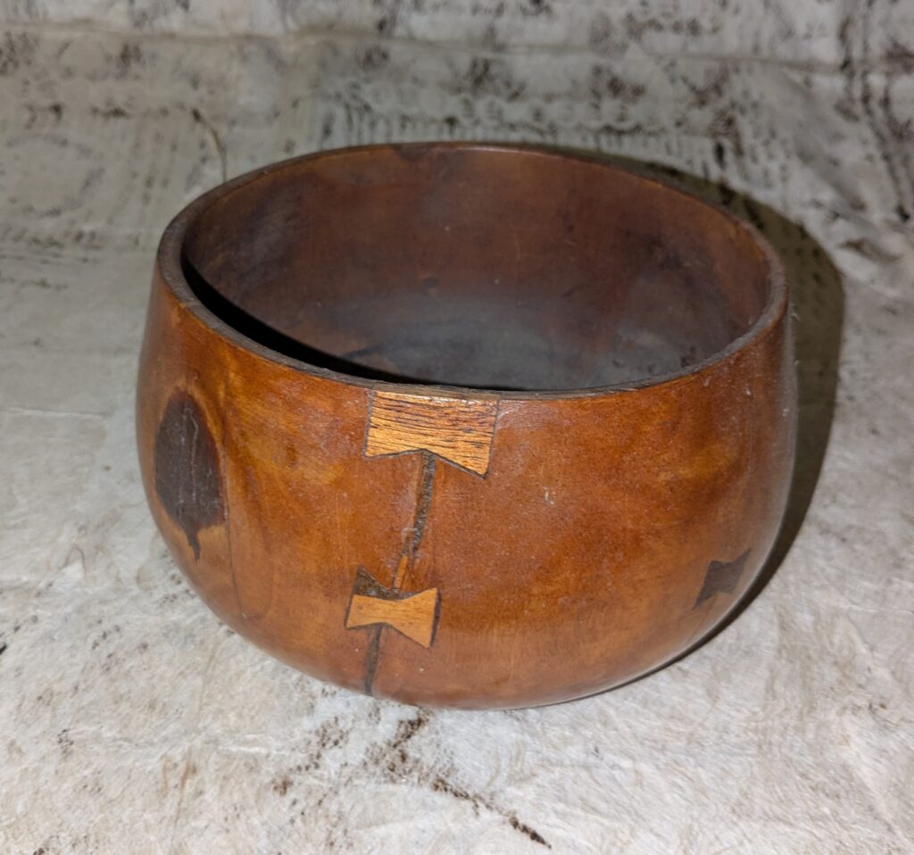 19th century Hawaiian koa bowl, Polynesian tribal art antiques and weapons gallery, 19th century Hawaiian koa calabash, tribal art gallery