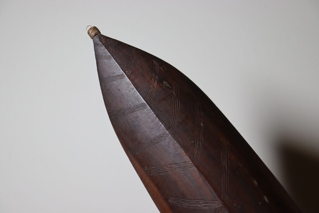 19th century Aboriginal wommera, 19th century Australian Aboriginal spear thrower wommera, antique aboriginal weapon, Aboriginal tribal art antiques and weapons gallery