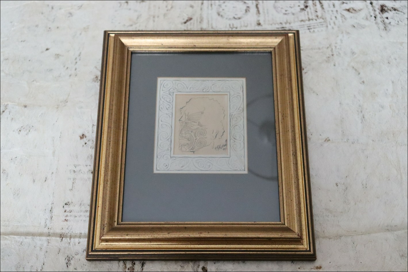 ajor-General Horatio Gordon Robley 19th century sketch, Maori 19th century moko tattoo, 19th century Maori, Kenneth Webster Collection